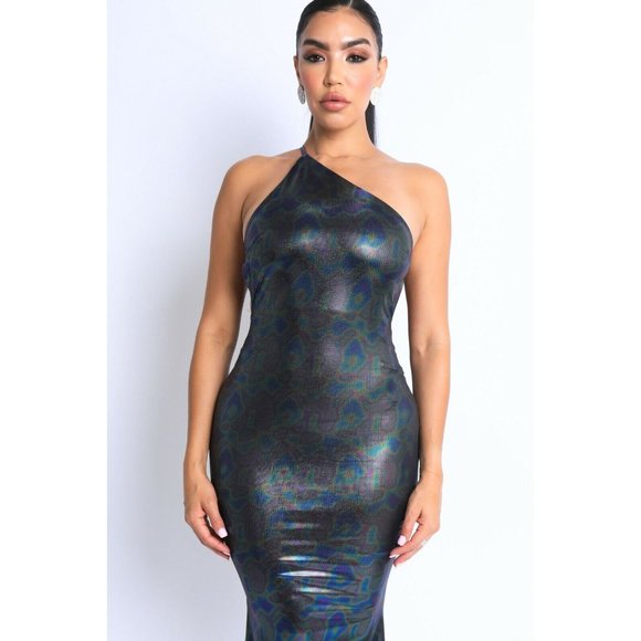 Boutique Dresses & Skirts - Women's Sexy Bodycon Asymmetric Strap Open back Sleeveless Maxi Dress S,M,L